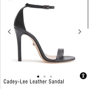 Schutz 6.5 black leather heels